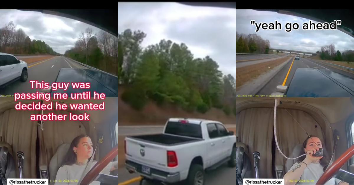 Truckerin postet gruselige Begegnung mit weißem Pick-up
