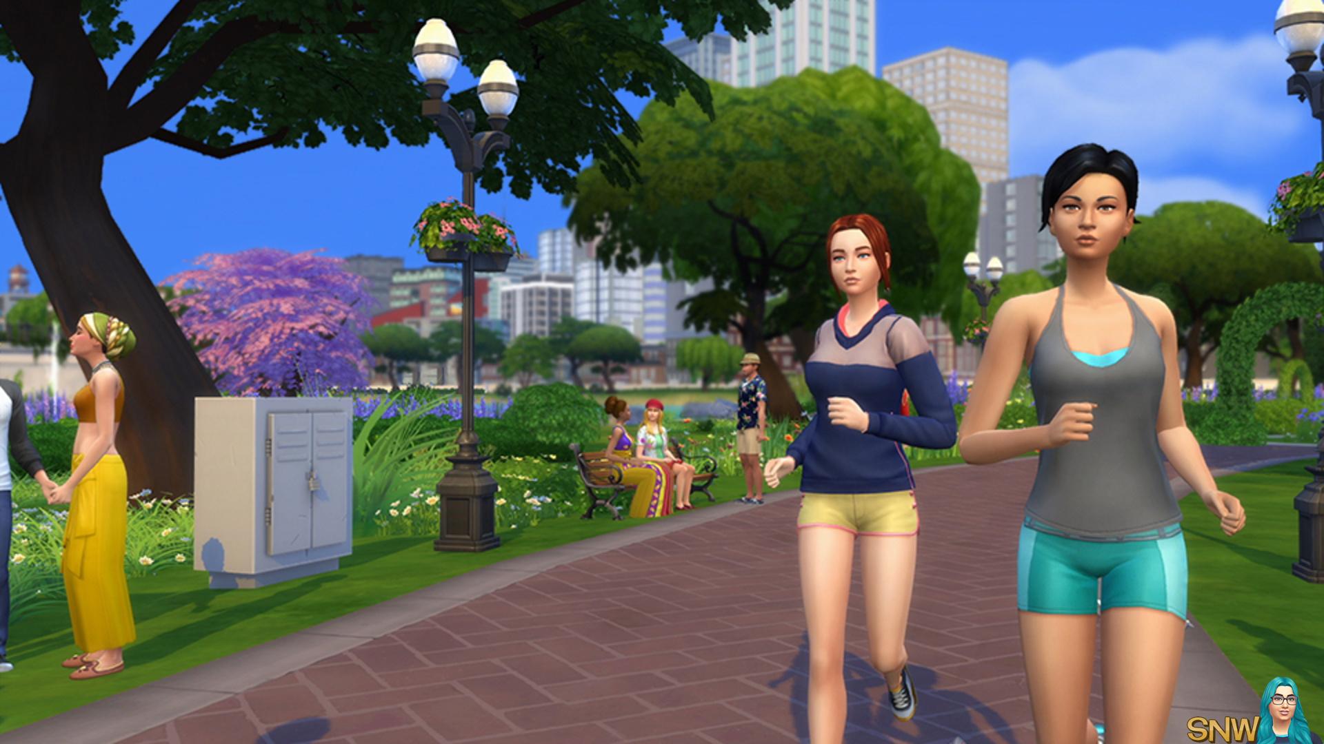 „Die Sims 4“-Charaktere gehen joggen