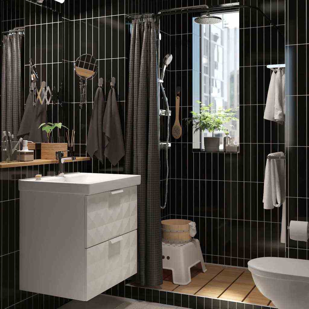 Zen Black And Wood Bathroom -