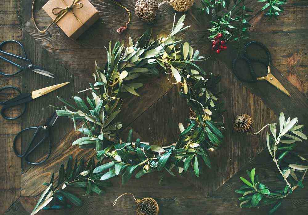 Christmas Wreath In Olive 