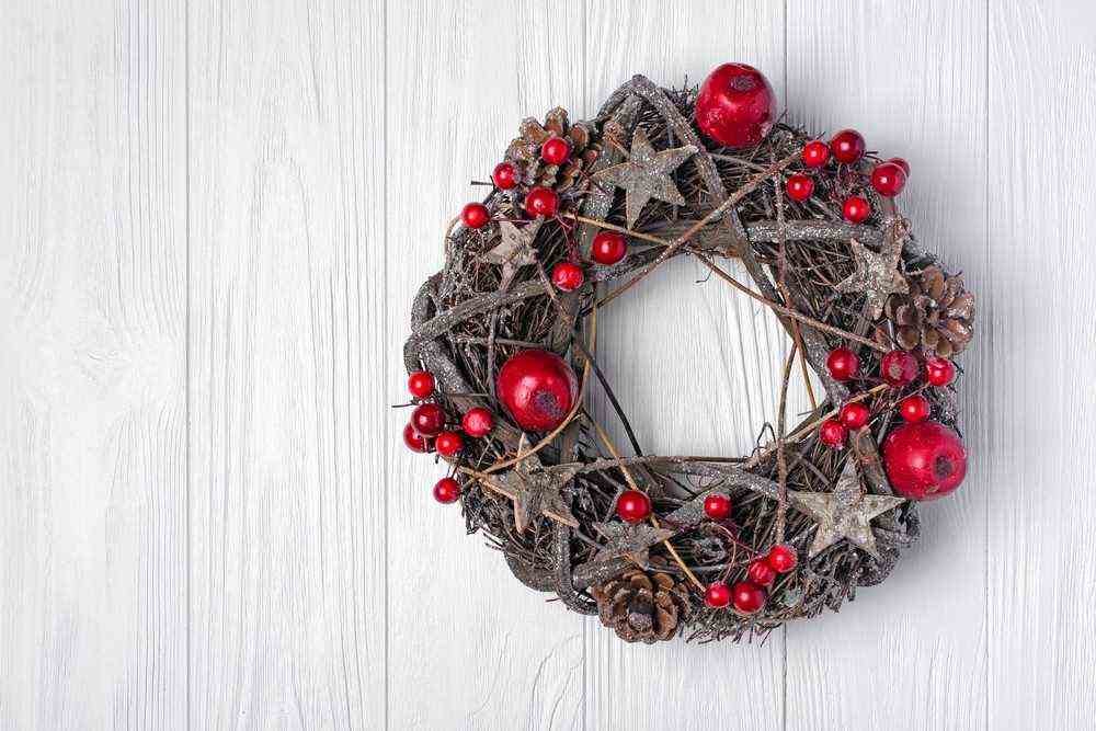 Christmas Wreath In Twigs 