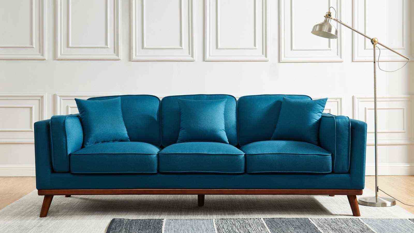   Duck Blue Sofa And Color Combinations 