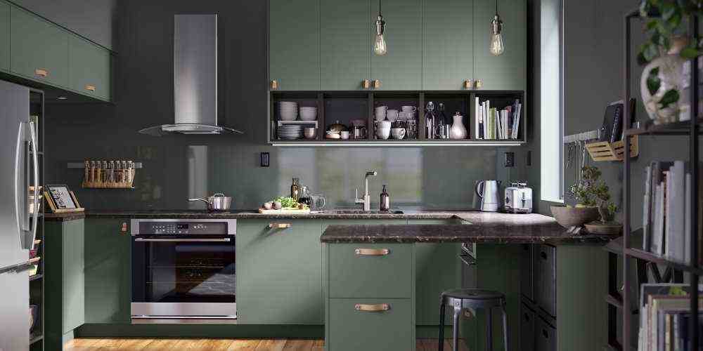 Black And Green Kitchen - 
