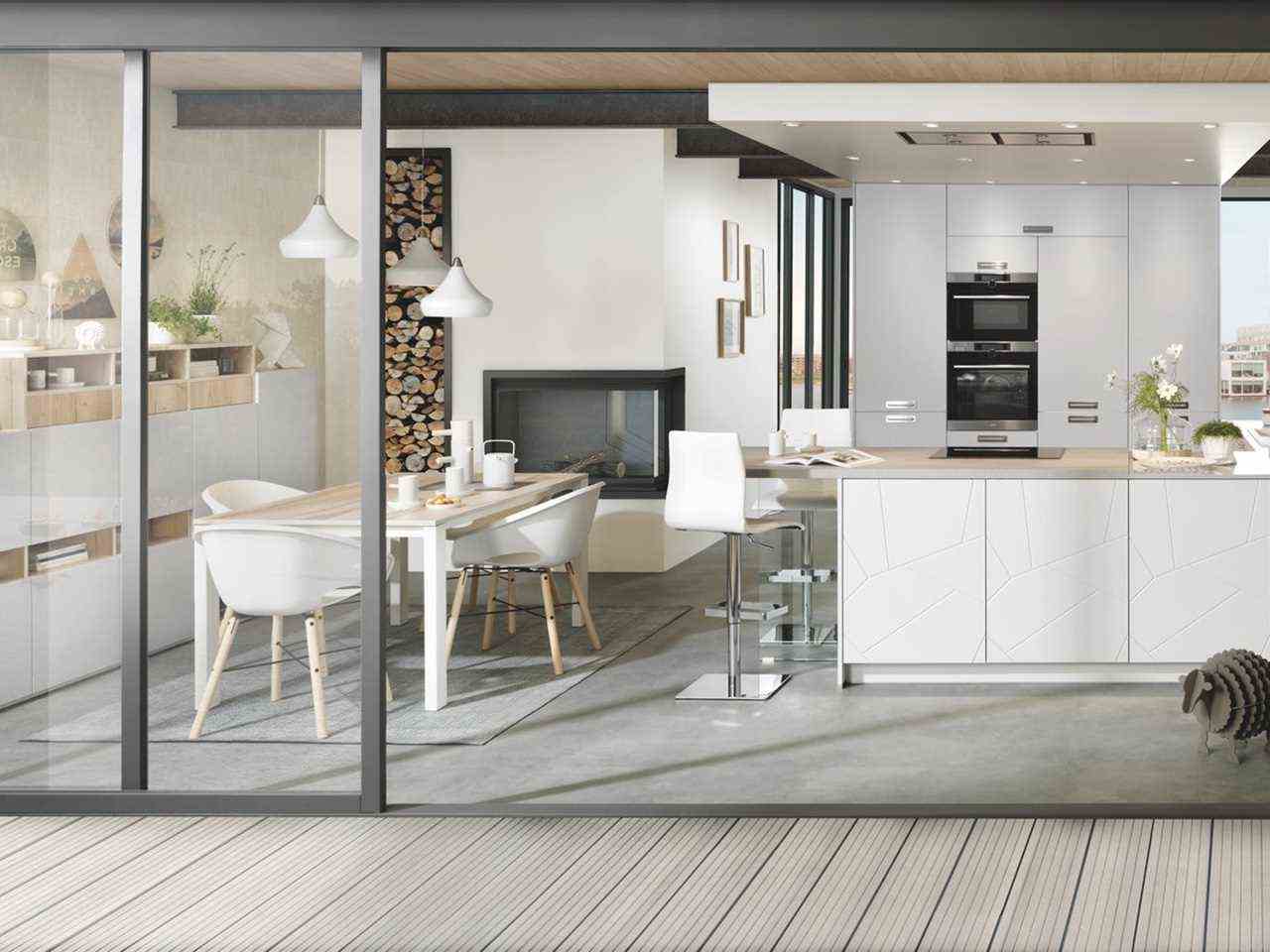 Scandinavian white and wood kitchen