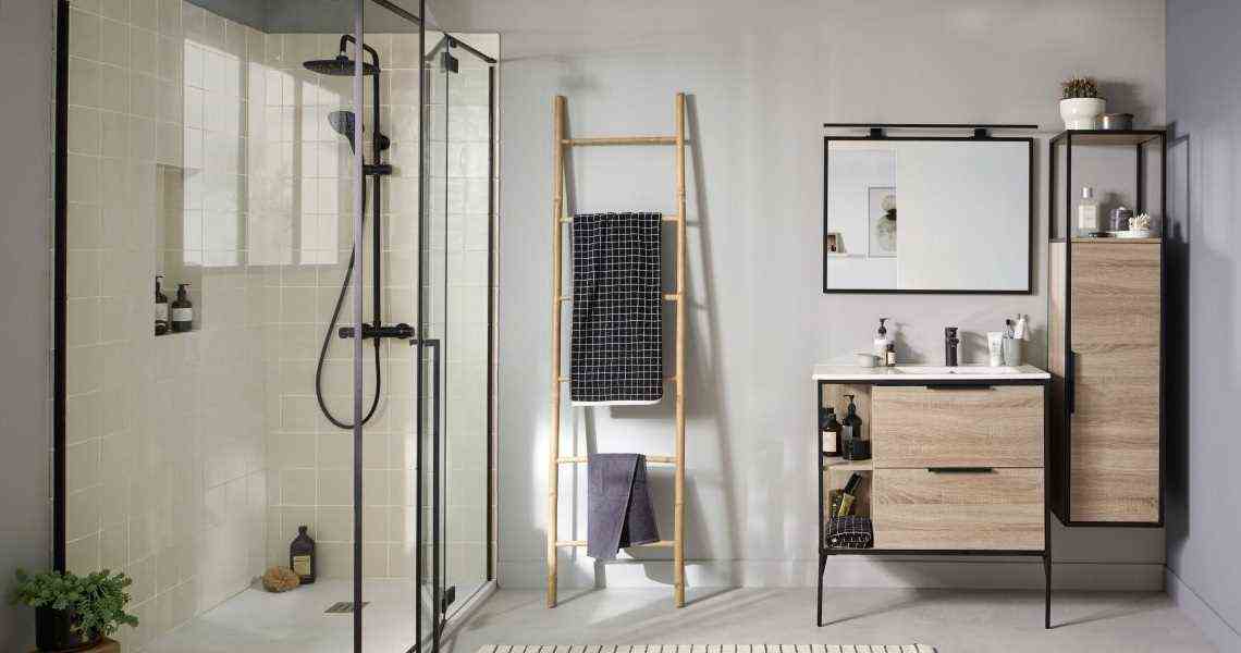 Zen industrial bathroom -