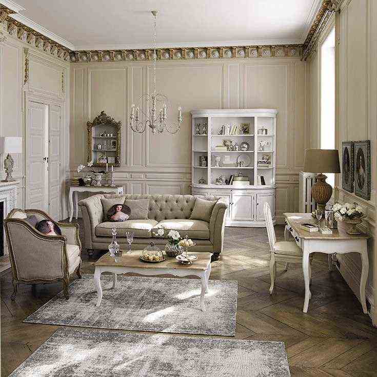 A Beige And White Style Living Room 