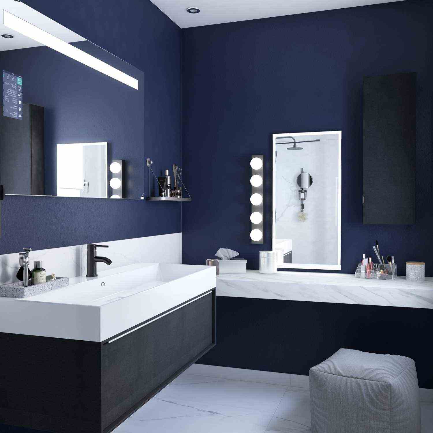Daring Dark Blue By Working With Light 