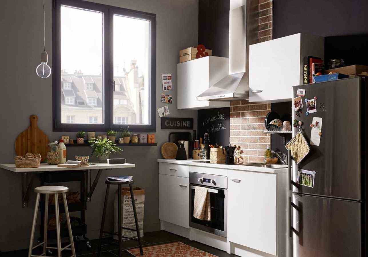   Kitchenette With Wall Table -