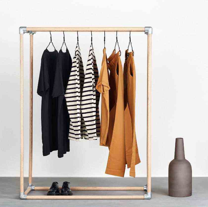 Contemporary Wood Clothes Rack