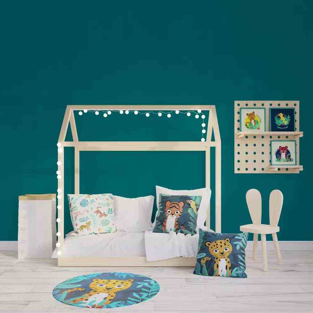 Duck Blue And Light Wood Kids Room 