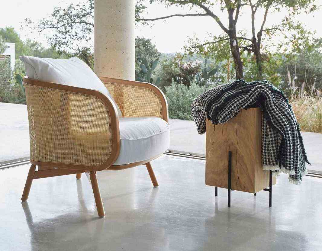 Cornelius Cotton And Linen Armchair, Design E. Gallina 