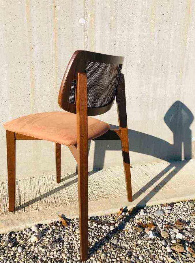 Alma Design Chair In Wood And Cannage 