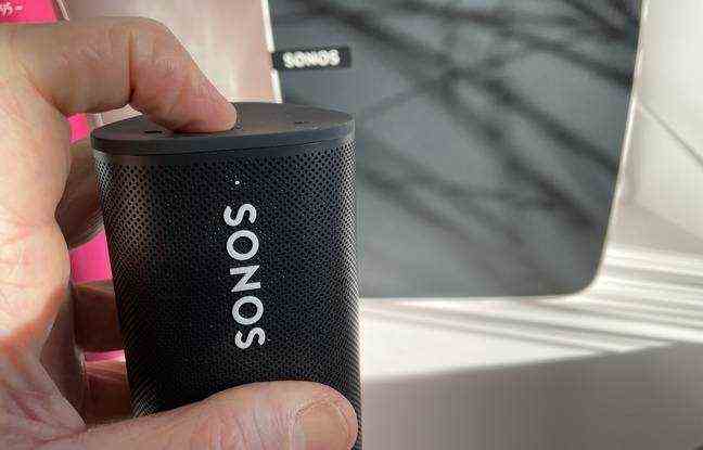 The Sound Swap function to switch the sound from the Roam speaker to a Sonos indoor speaker.