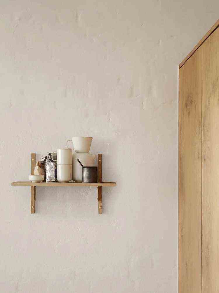 small wooden shelves 