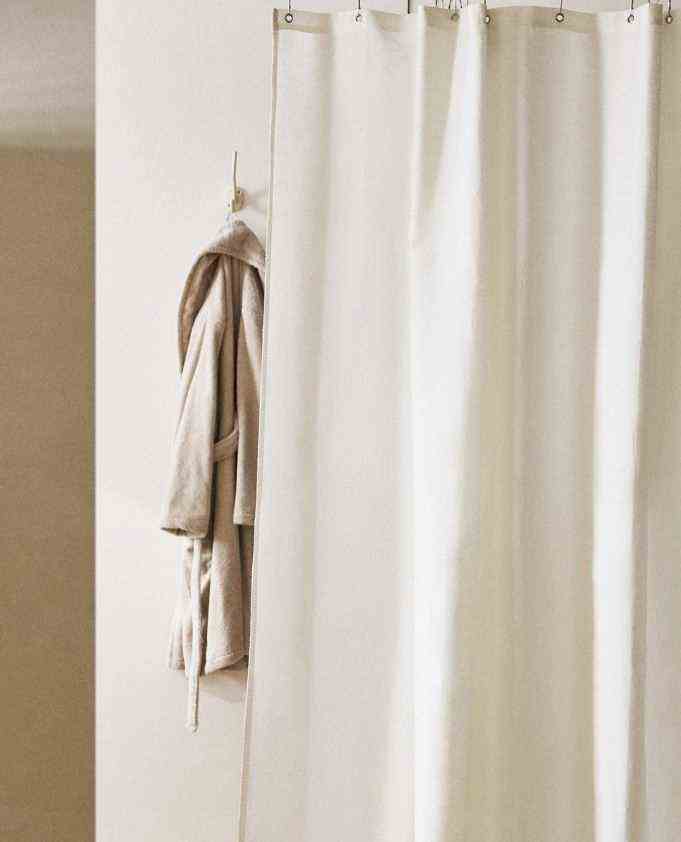 Waterproof Linen And Cotton Shower Curtain 