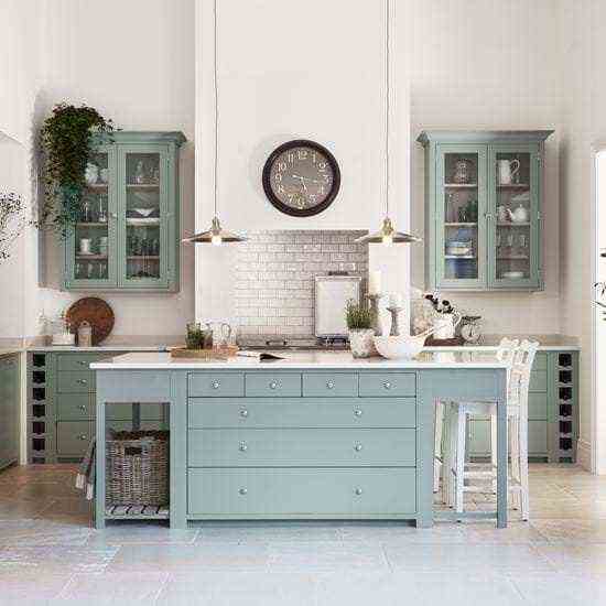 Tender Green Country Chic Kitchen - 