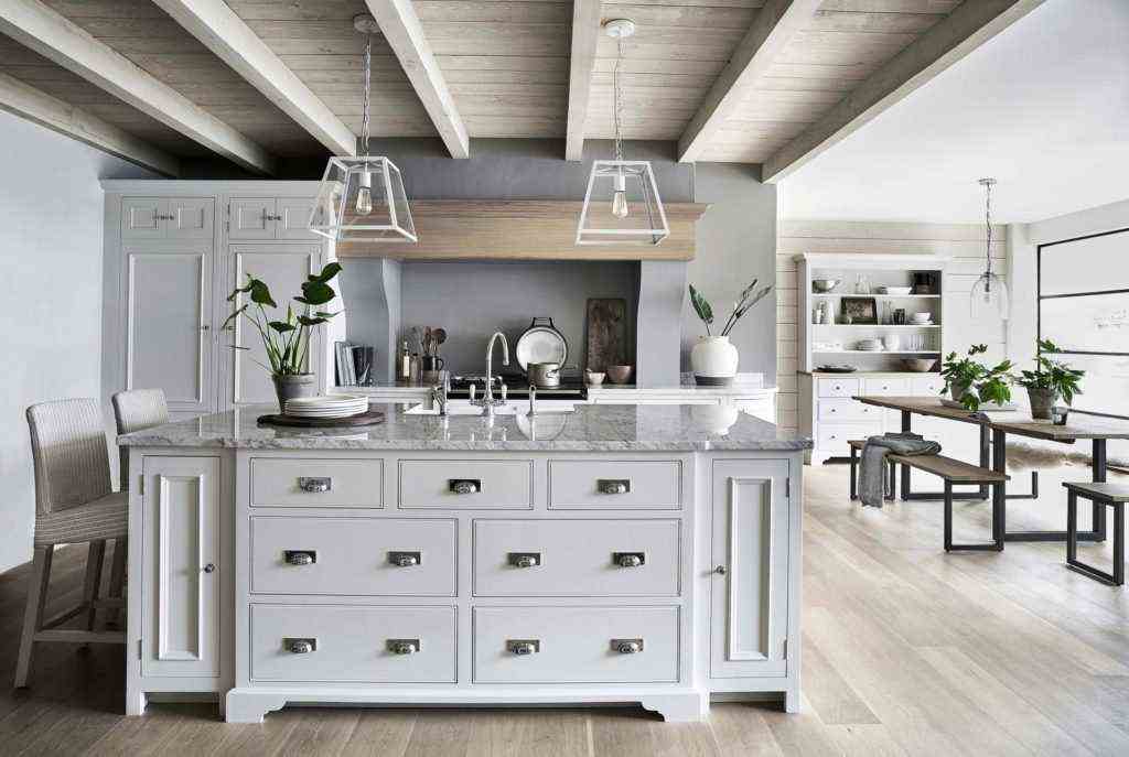 Pearl Gray Country Chic Kitchen - 