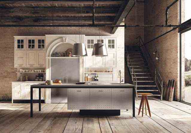 Contemporary Furniture In A Country Chic Kitchen 