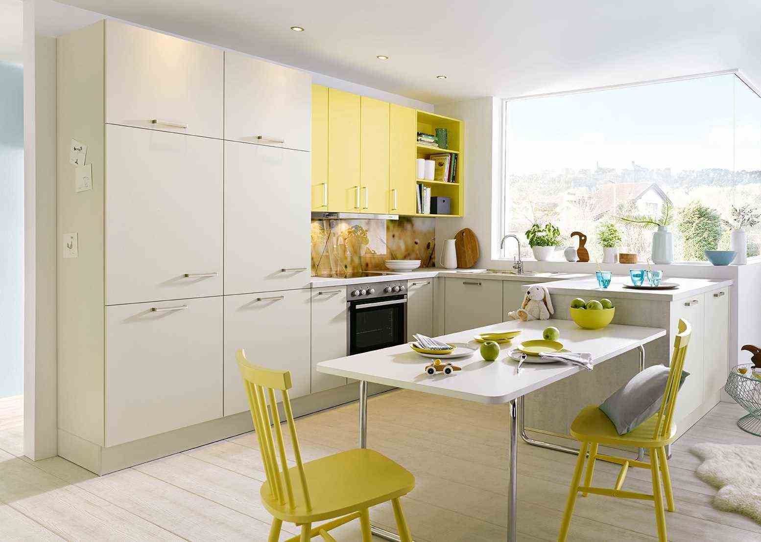 Yellow And Ecru Kitchen 