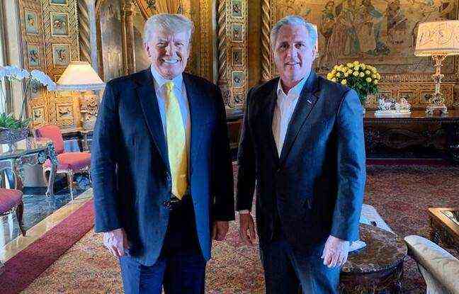 Donald Trump and Republican Minority House Leader Kevin McCarthy in Mar-a-Lago, January 28, 2021.