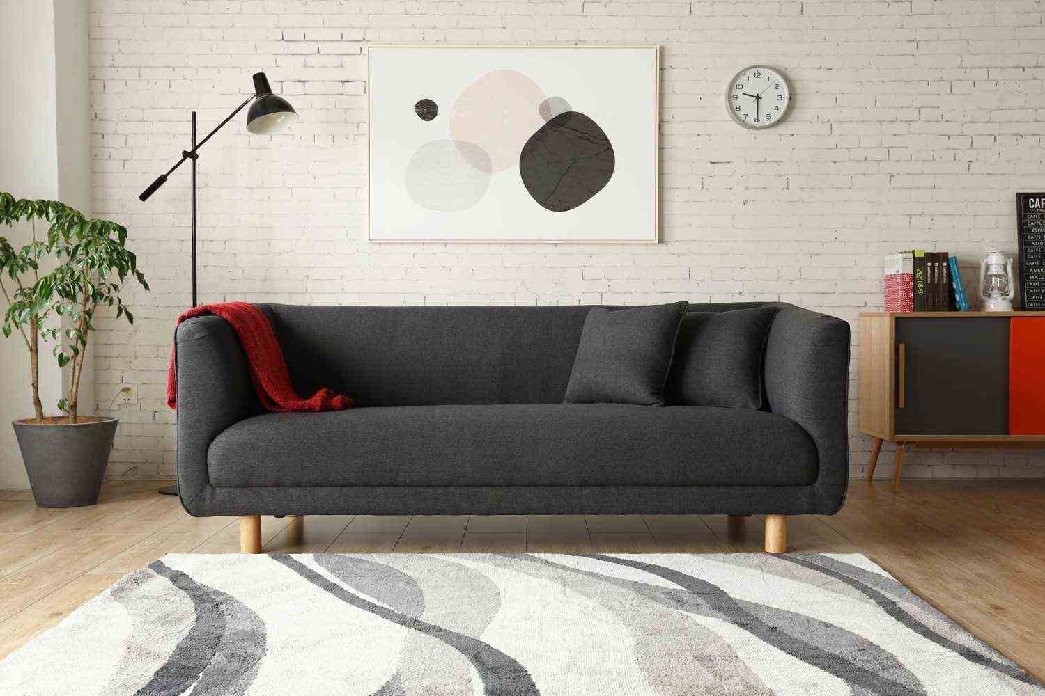 Nordic Spirit Charcoal Gray Sofa 