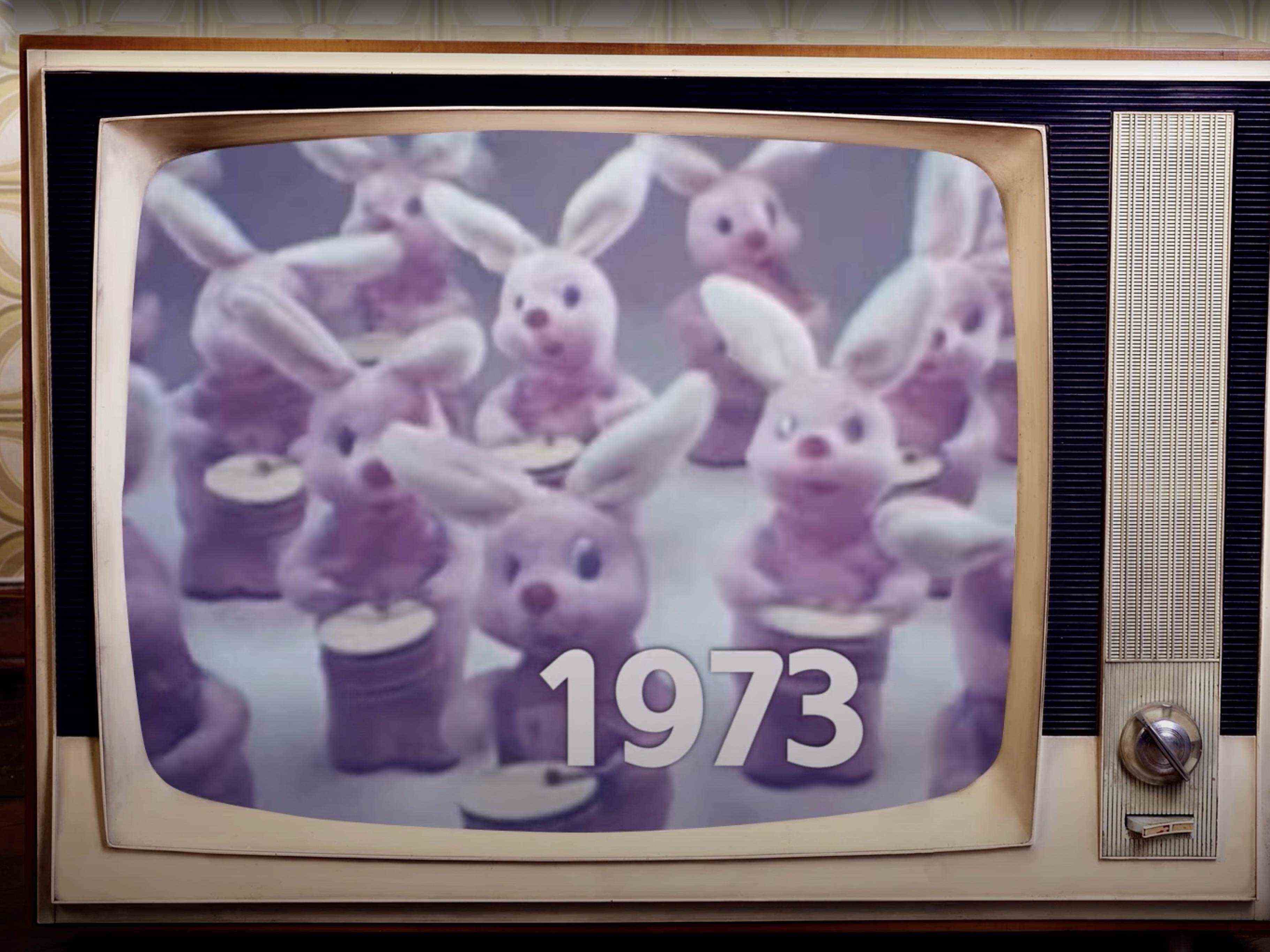 The Duracell Pink Rabbit Saga since 1973.