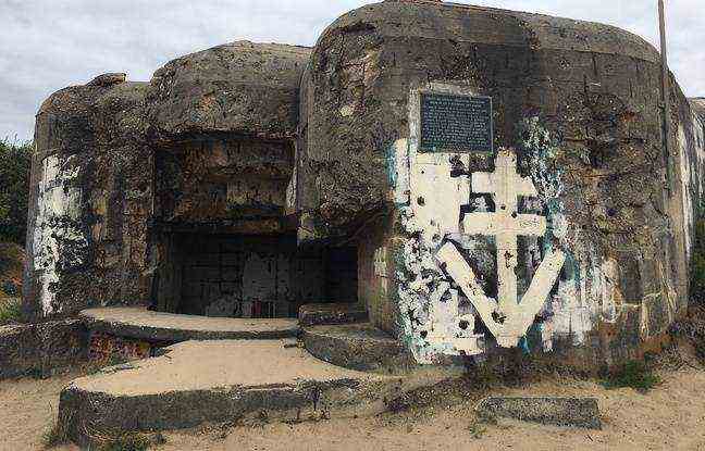 Bunker on the Atlantic coast, in Soulac (Gironde, New Aquitaine).  Blockhouse.  Atlantic Wall.