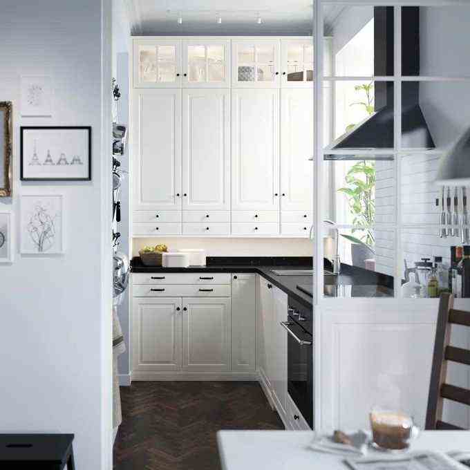 Kitchen Closed By A Half Partition And Verriere -