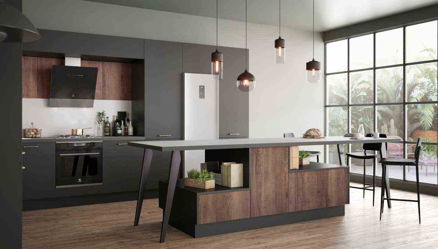 Industrial Chic Inspiration In Charcoal Gray And Wood 