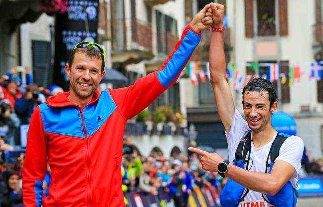 In 2017, Kilian Jornet (right) recognized the superiority of François D'Haene (left) at the most successful UTMB in history.