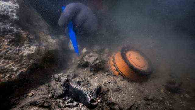 Remains of an ancient military vessel discovered off the coast of Alexandria