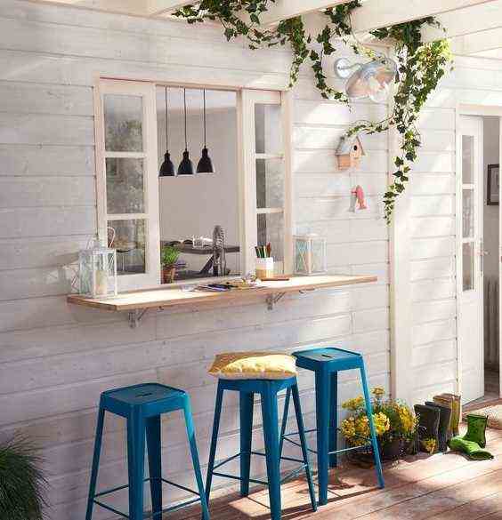 A kitchen open to the outside 