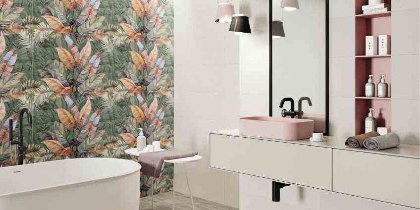 An Exotic Pastel Bathroom - 