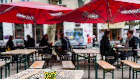 Visitors to a café in Hamburg's Schanzenviertel wait for a waitress.  © picture alliance / dpa Photo: Axel Heimken