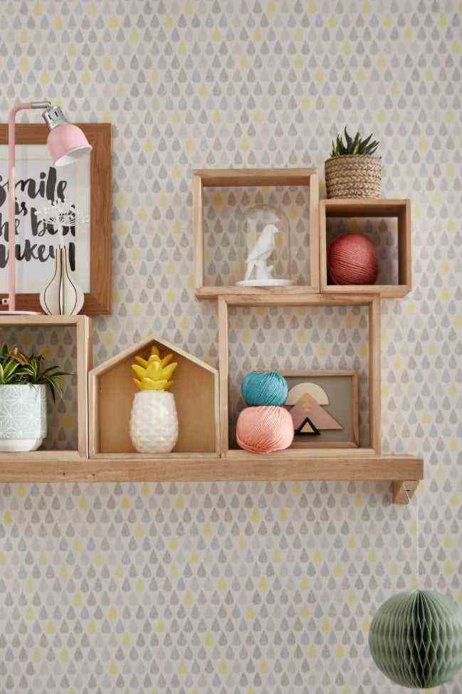 A Shelves And Modular Wooden Elements 
