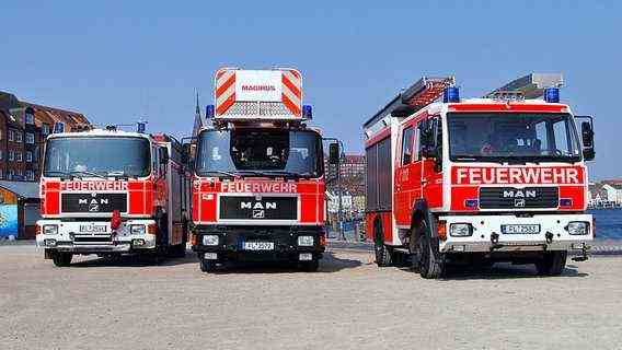 A fire engine from the Flensburg fire brigade © NDR Photo: Flensburg fire brigade