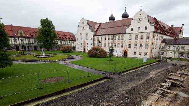 Benediktbeuern monastery historic walls