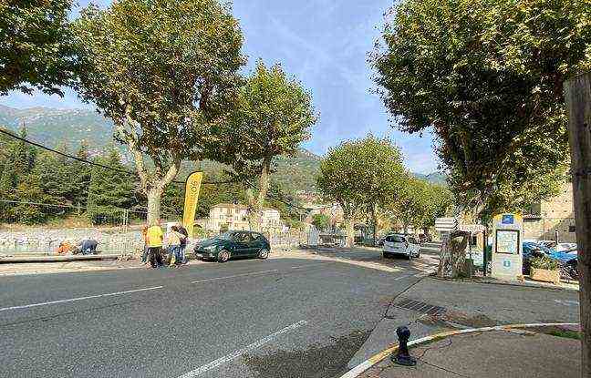 In the village of Breil-sur-Roya which is gradually being rebuilt a year after the storm Alex