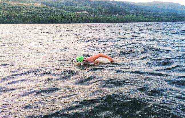 Steve Stiévenart in the waters of Loch Ness