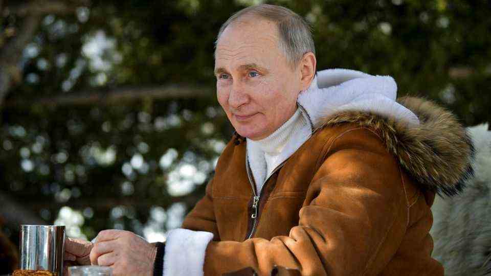 Vladimir Putin on a staged excursion into the taiga