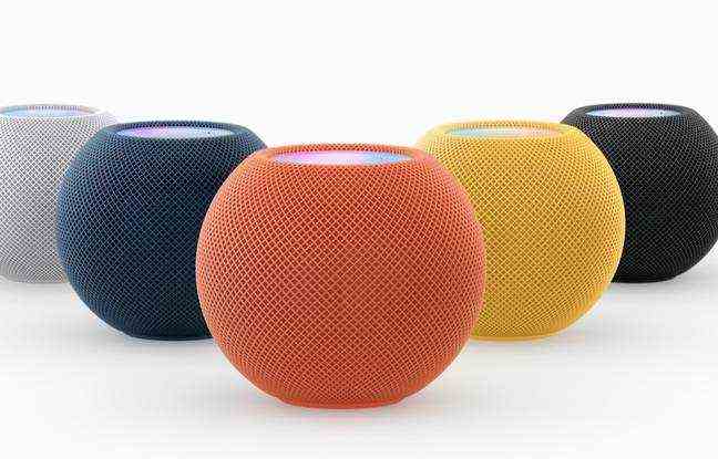 Apple's new line of HomePod mini speakers.