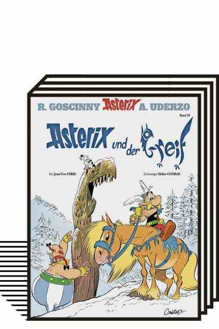 "Asterix and the griffin": Jean-Yves Ferri (text), Didier Conrad (drawings): Asterix and the griffin.  Translated from the French by Klaus Jöken.  Egmont Ehapa, Berlin 2021. 48 pages, 12 euros.