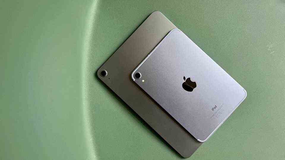 Compared to the 11-inch iPad Air, the iPad Mini looks tiny