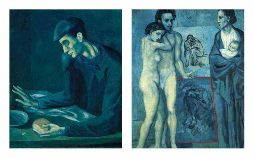 Picasso's painting "The Blind Man's Meal" and "La vie".