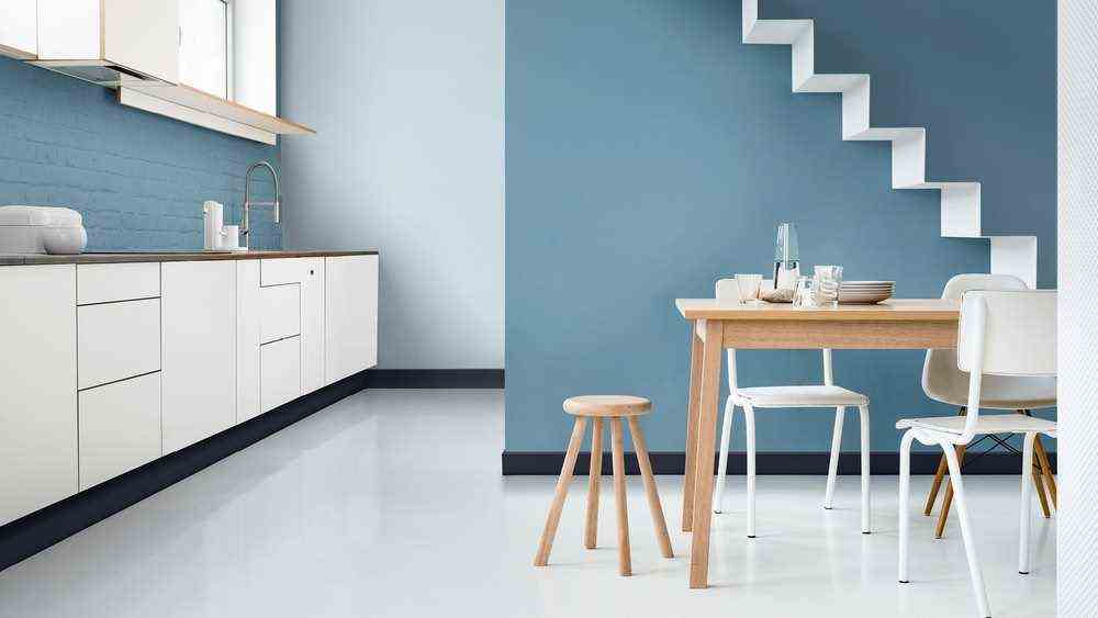 Gray Blue And Fjord Blue In A Minimalist Interior