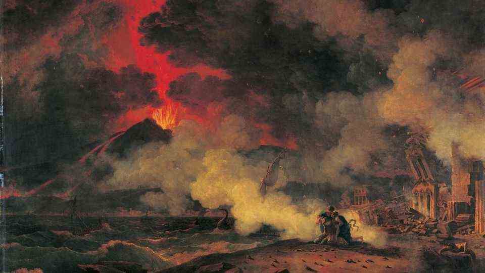 Eruption of Vesuvius and the death of Pliny by Pierre Henri de Valenciennes