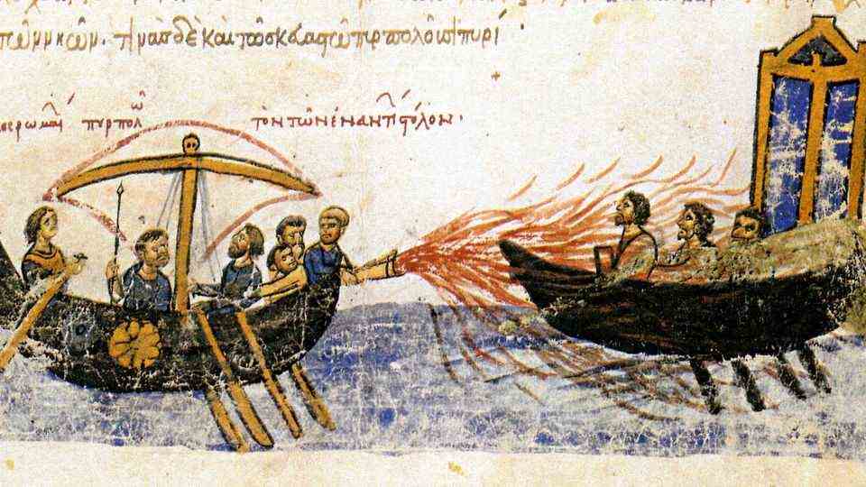 The Greek fire had a powerful effect, but could only be used with a complicated procedure.