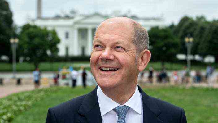 Olaf Scholz (SPD) in Washington in the summer of 2021