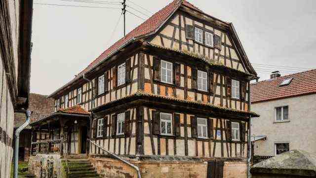 European Village Renewal Award: This is what the half-timbered house looked like before the renovation.  No figurehead for the place.