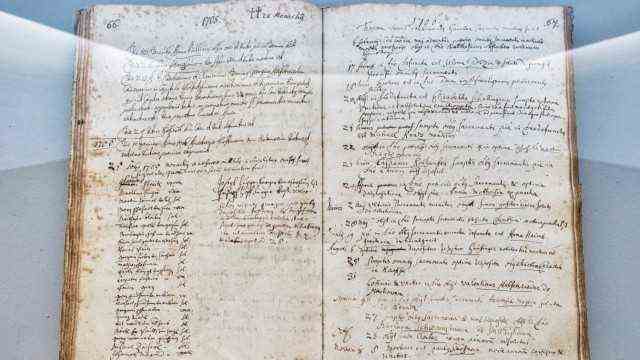 Bavarian history: death register with the names of victims of the uprising of 1705.